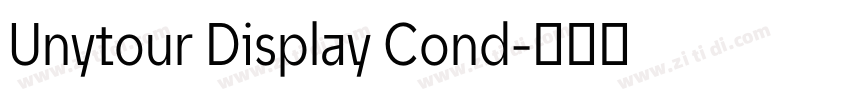 Unytour Display Cond字体转换 Unytour Display Cond字体转换